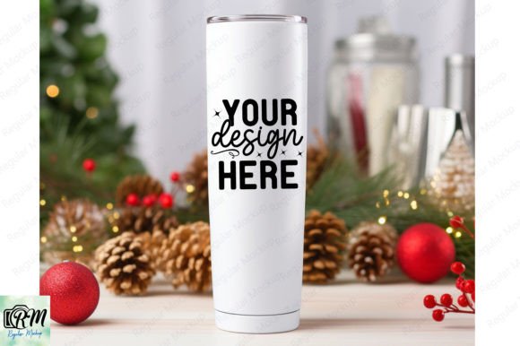 20oz Skinny Christmas Tumbler Mockup: A Christmas Amp for Sellers
