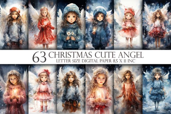 Christmas Cute Angel 63 Digital Paper Review: A Practical Asset for Backgrounds and Seasonal Products