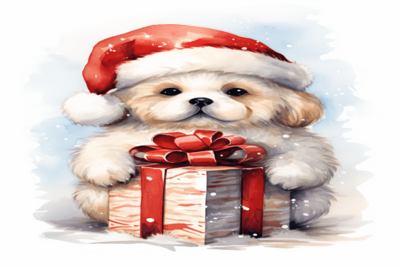 Christmas Dog Background for Creative Backgrounds