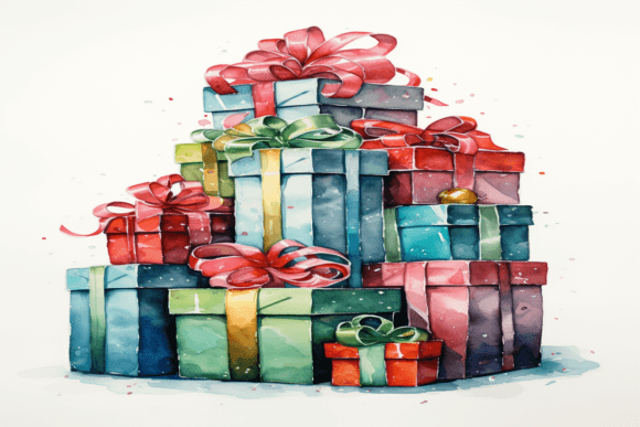 Christmas Gift Box Background for Seasonal Branding