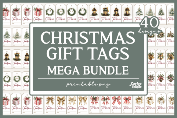 Christmas Gift Tags Mega Bundle for Crafts and Branding