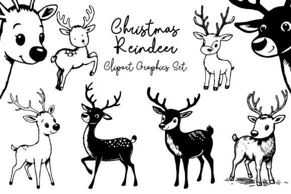 Christmas Reindeer Clipart Collection Review for Sellers