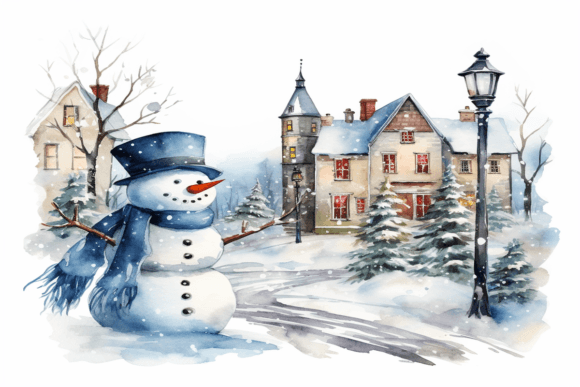 Christmas Snowman Background Review