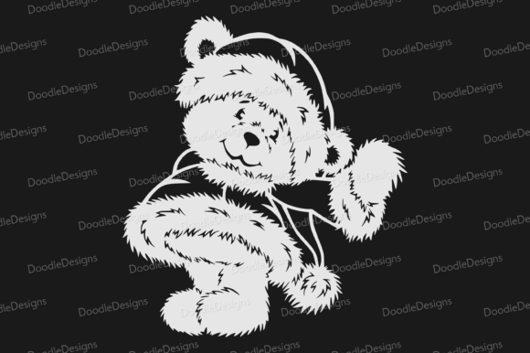 Christmas Teddy Bear SVG File for Crafts and Blog Graphics
