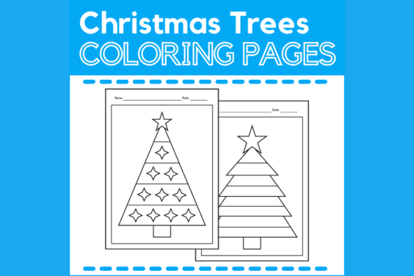Christmas Trees Coloring Pages for K Crafters