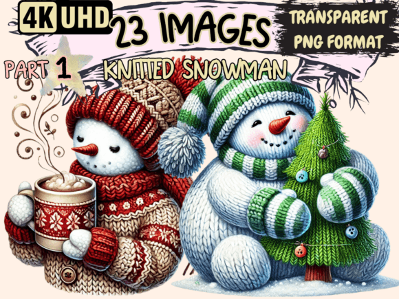 Knitted Snowman Clipart P2: A Practical Review for Seasonal Illustrations