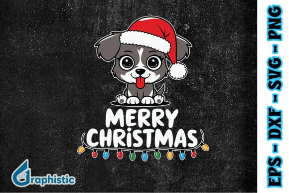 Merry Christmas Dog Lover Cute SVG for Print Templates