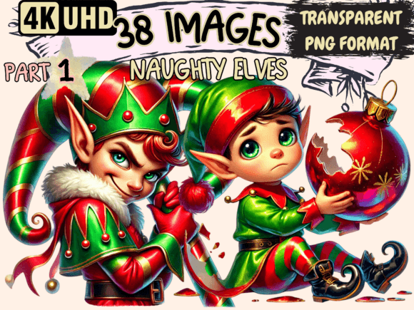 Naughty Elves Clipart P1 Illustrations Review