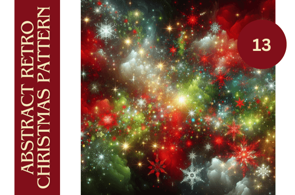 Retro Abstract Christmas Pattern No.13 for Backgrounds