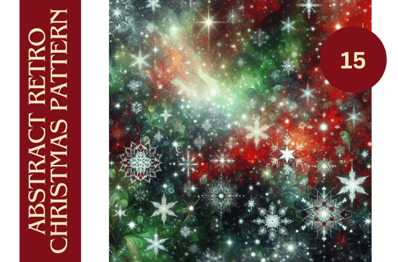 Retro Abstract Christmas Pattern No.15 for Seasonal Backgrounds