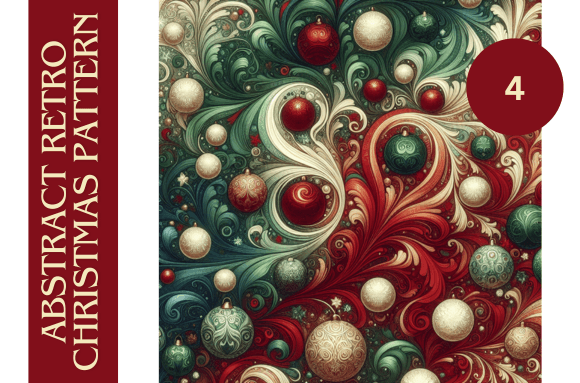 Retro Abstract Christmas Pattern No.4 Backgrounds Review