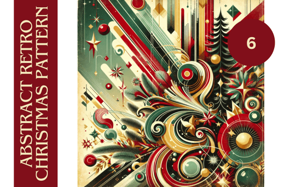 Retro Abstract Christmas Pattern No.6 for Backgrounds