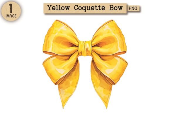 Vintage Yellow Coquette Bow PNG 20 Review for Brand Designers