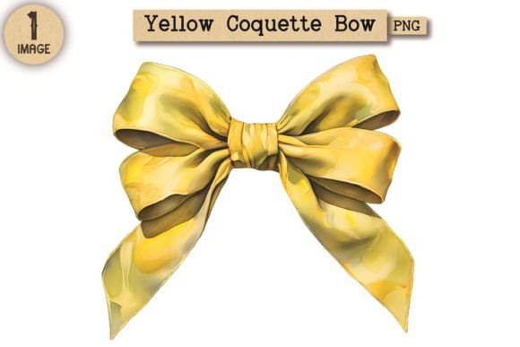 Vintage Yellow Coquette Bow PNG 7: A Designer’s Review for Illustrations