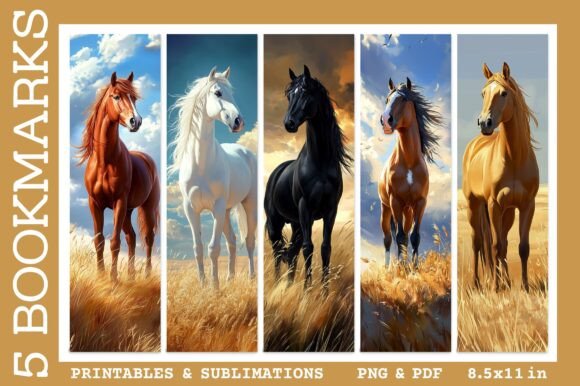 Wild Horse Mustang Bookmarks Bookmark Illustrations Review